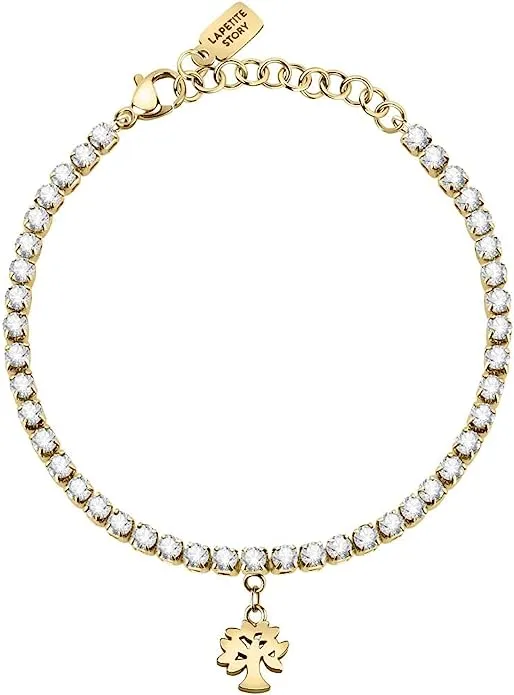 Bracciale donna La petite story stile tennis albero della vita dorato lps05asf31