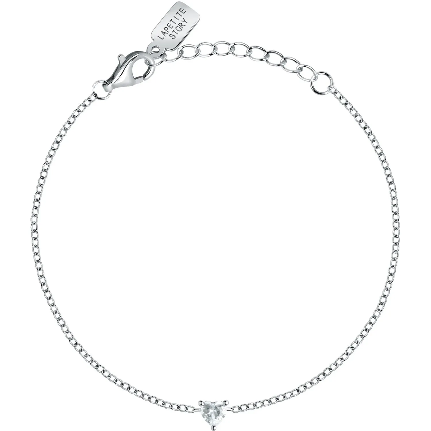 Bracciale donna Le petite story con cristallo bianco in argento lps05awv08