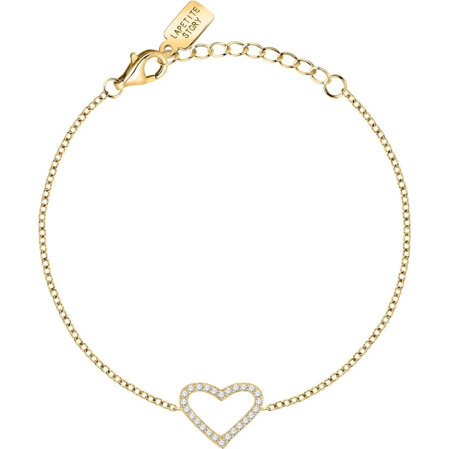 Bracciale donna Le petite story in argento dorato con cuore lps05awv26
