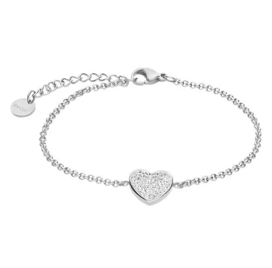 Bracciale donna Stroili lady phantasya acciaio cuore e cristalli 1670578