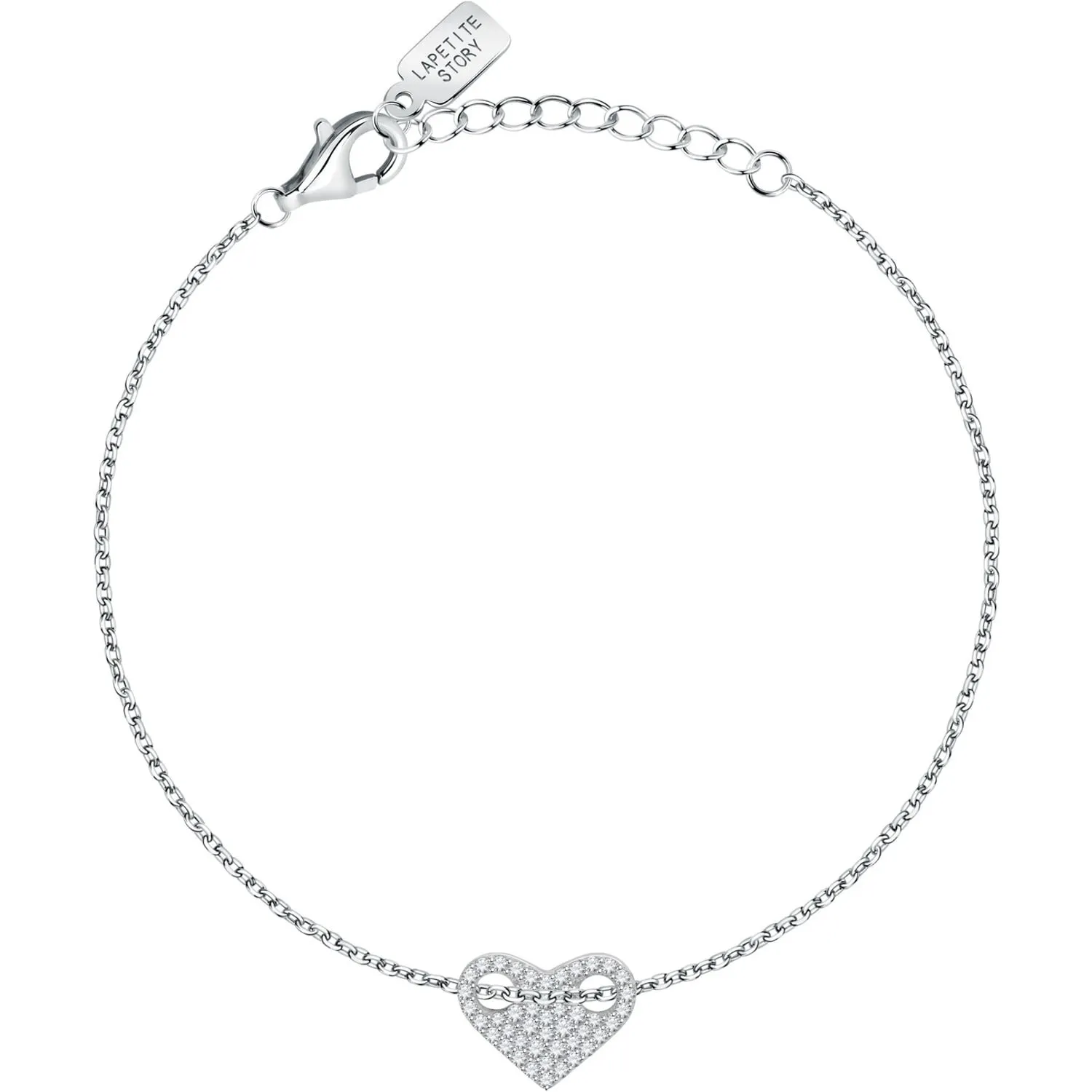 Bracciale donna argento Le petite story con cuore lps05awv24