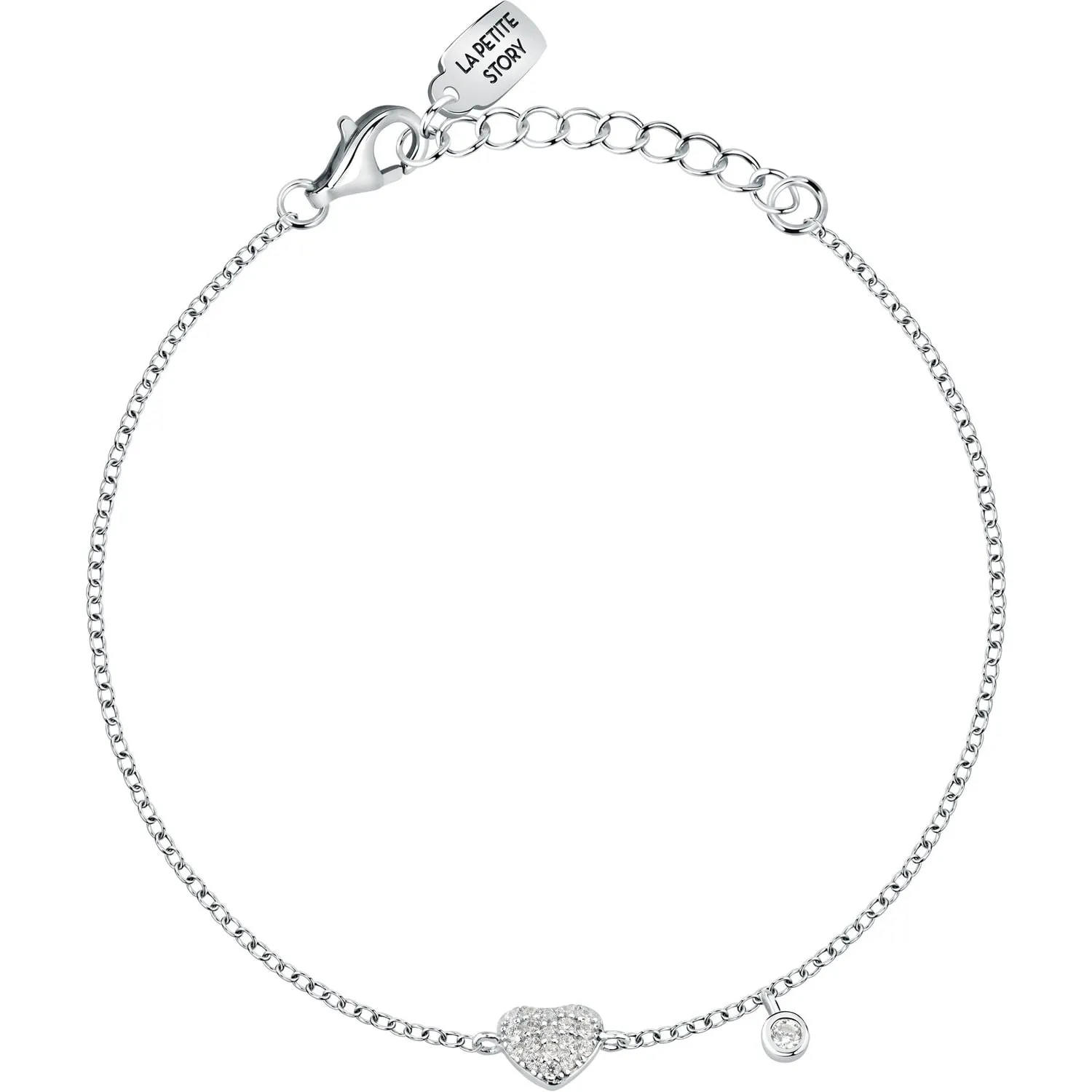 Bracciale donna in argento Le petite story con cuore lps05awv29