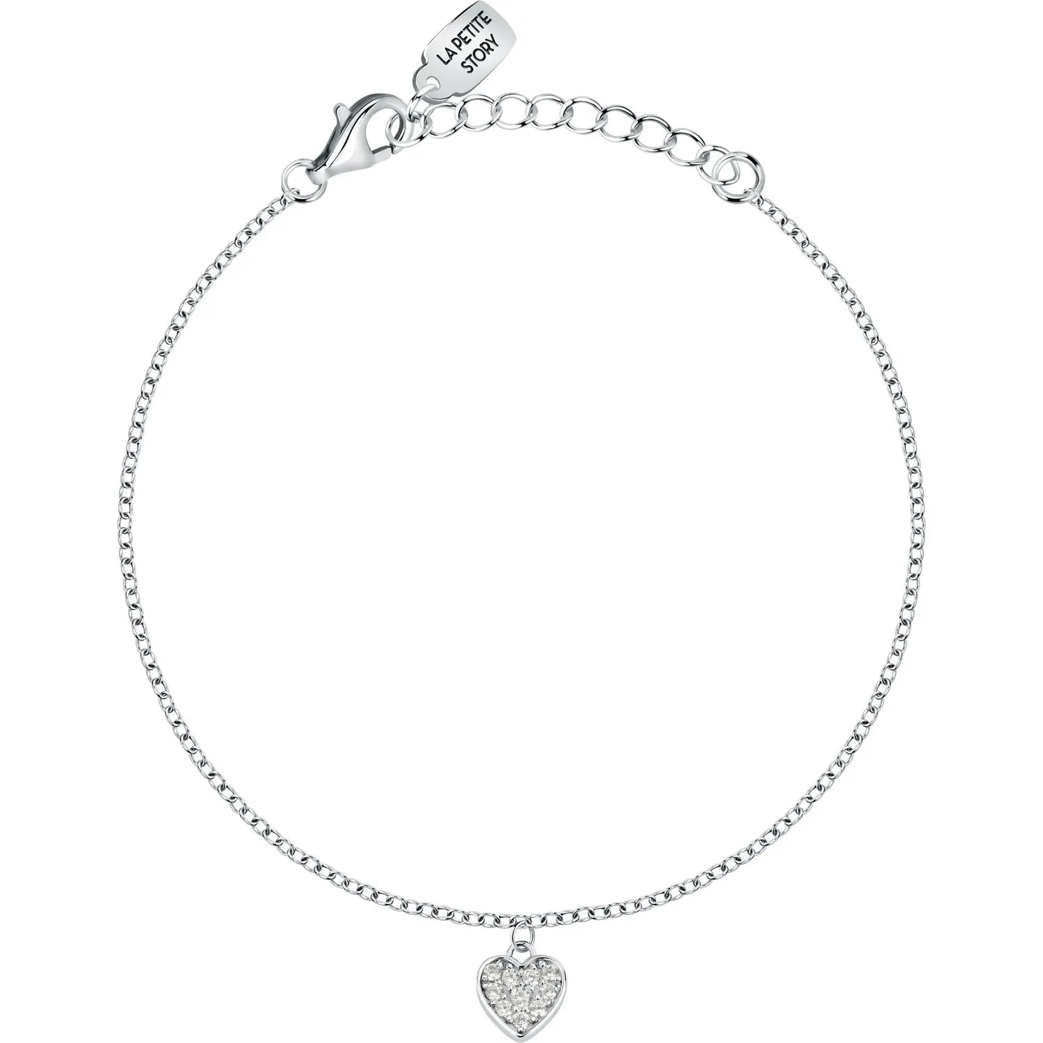 Bracciale donna in argento Le petite story con cuore lps05awv30
