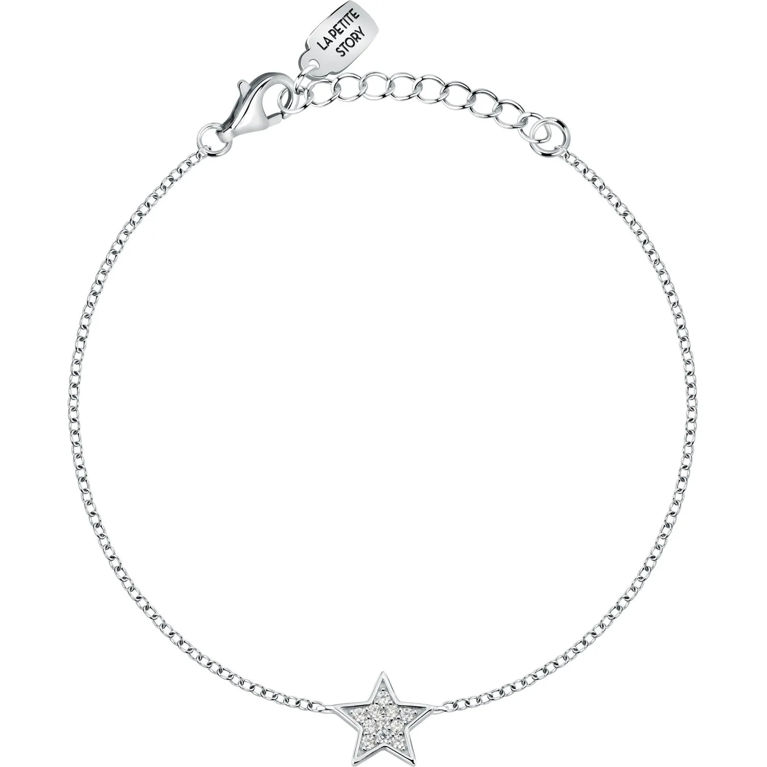 Bracciale donna in argento con ciondolo stella zirconata lps05awv22