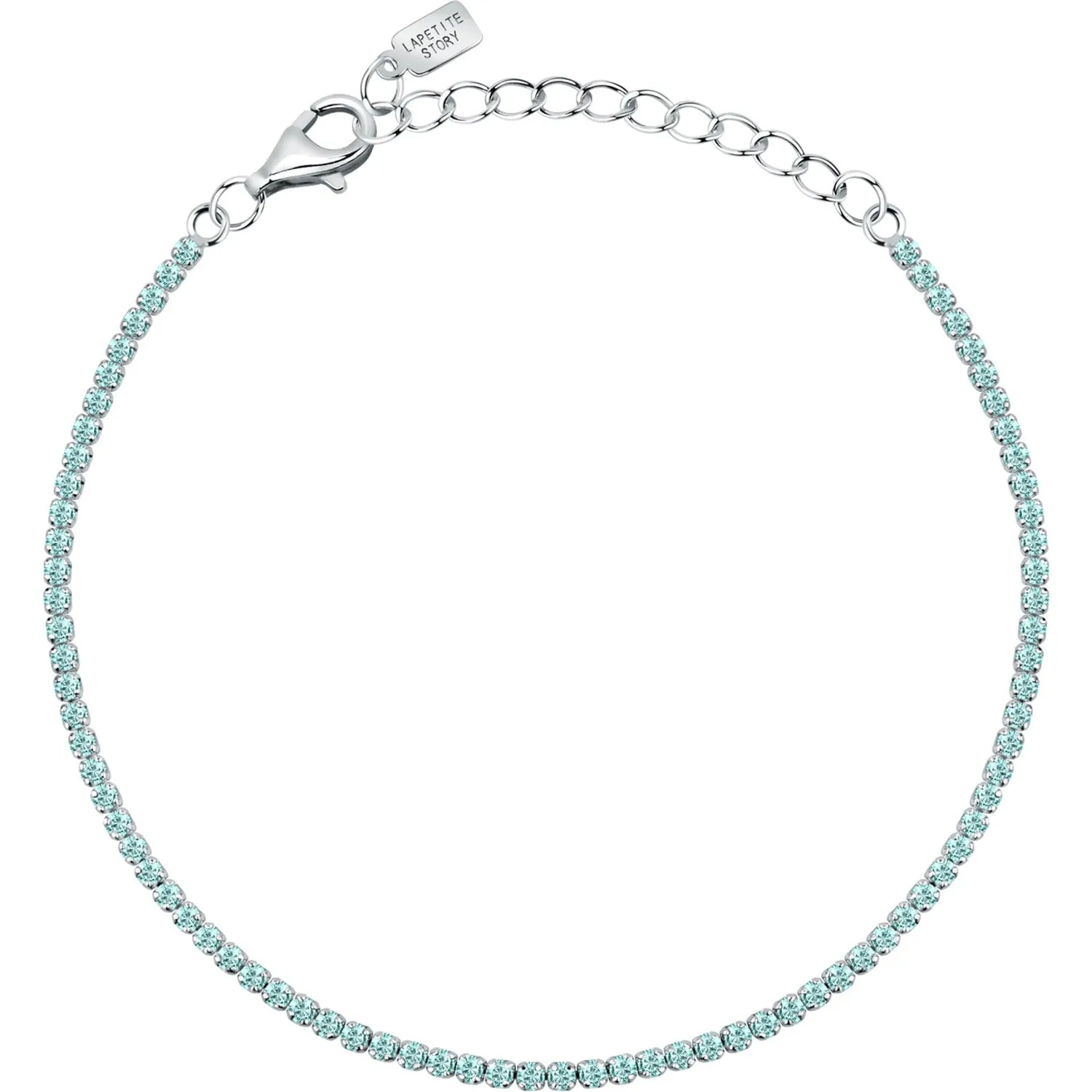 Bracciale donna tennis in argento con pietre azzurre Le petite story lps05awv35