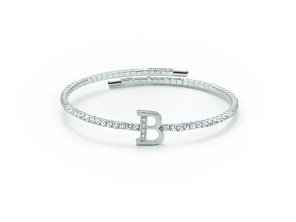 Bracciale kiara donna in ottone e zirconi lettera B