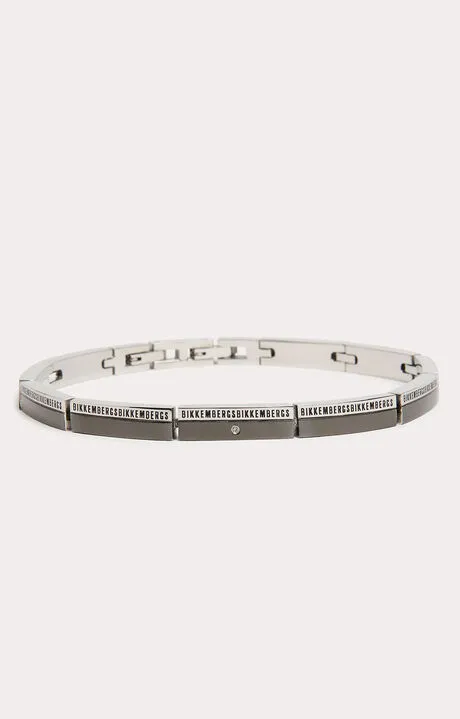 Bracciale sottile Bikkembergs uomo con diamante banb02bw