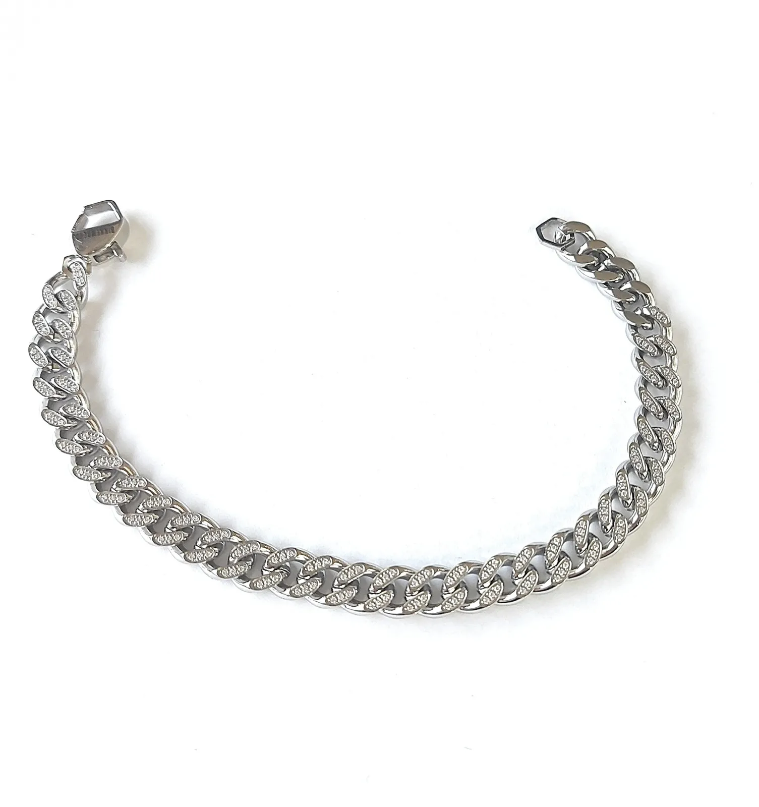 Bracciale uomo Bikkembergs in acciaio con diamanti skib15wd