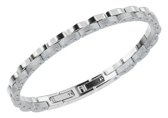 Bracciale uomo in acciaio con diamanti Bikkembergs perb14ws