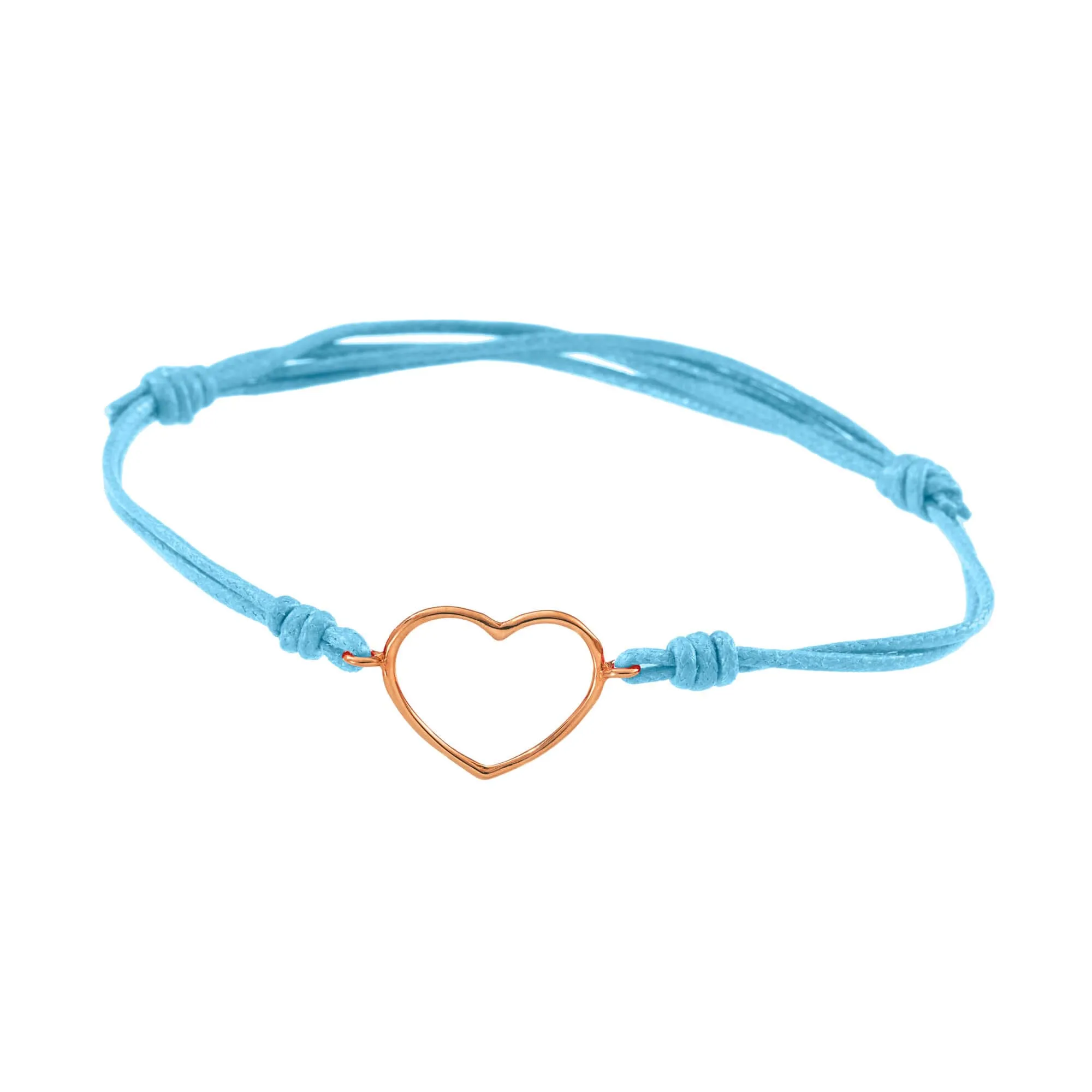 Marco Gerbella Orafi - Bracciale cordino filo cuore in oro rosa