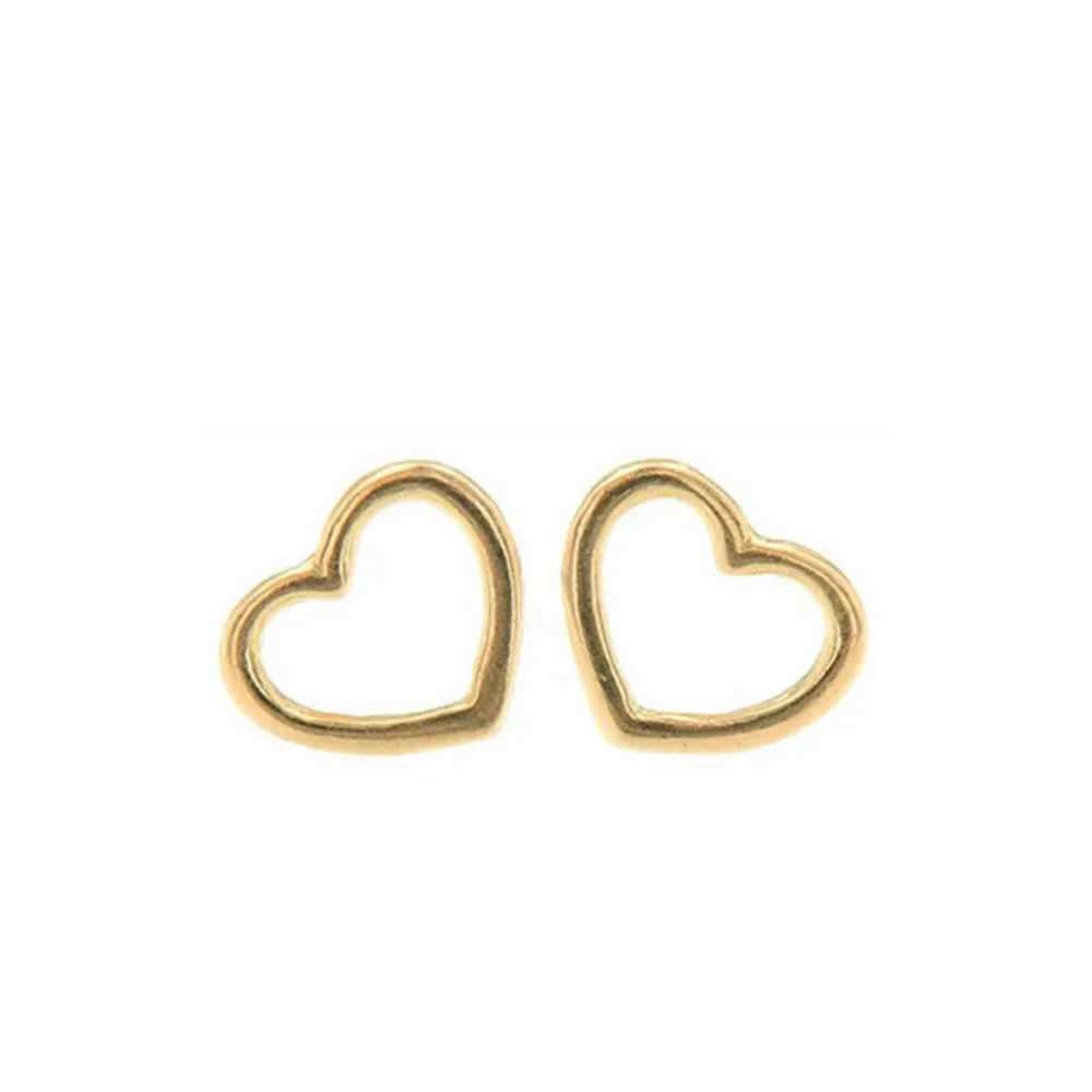Marco Gerbella Orafi - Orecchini tappabuco a cuore oro giallo