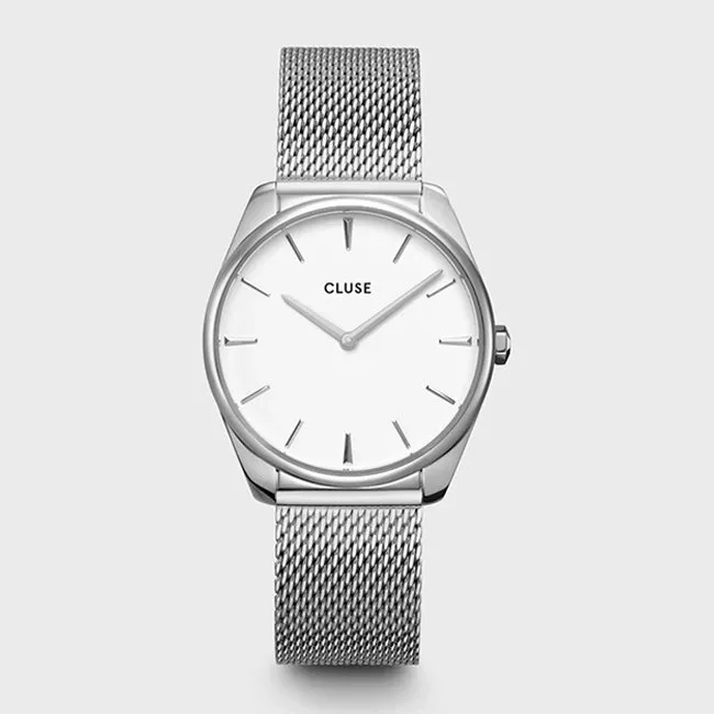 CLUSE – OROLOGIO DONNA Féroce Mesh White, Silver Colour