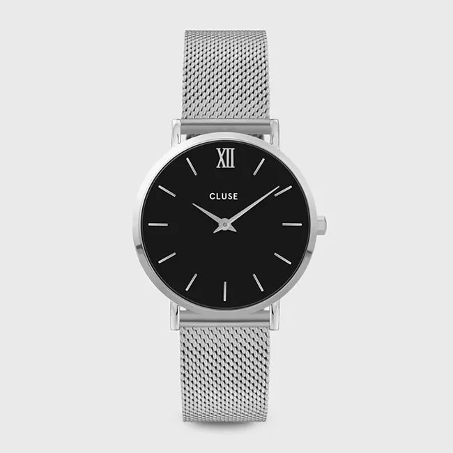 CLUSE – OROLOGIO DONNA Minuit Mesh Black, Silver Colour