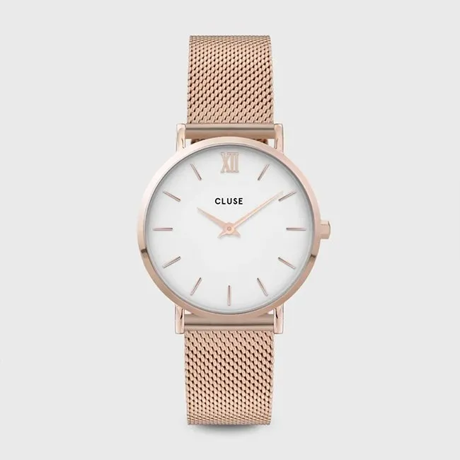 CLUSE – OROLOGIO DONNA Minuit Mesh White