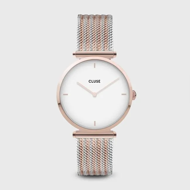 CLUSE – OROLOGIO DONNA Triomphe Mesh Bicolour white