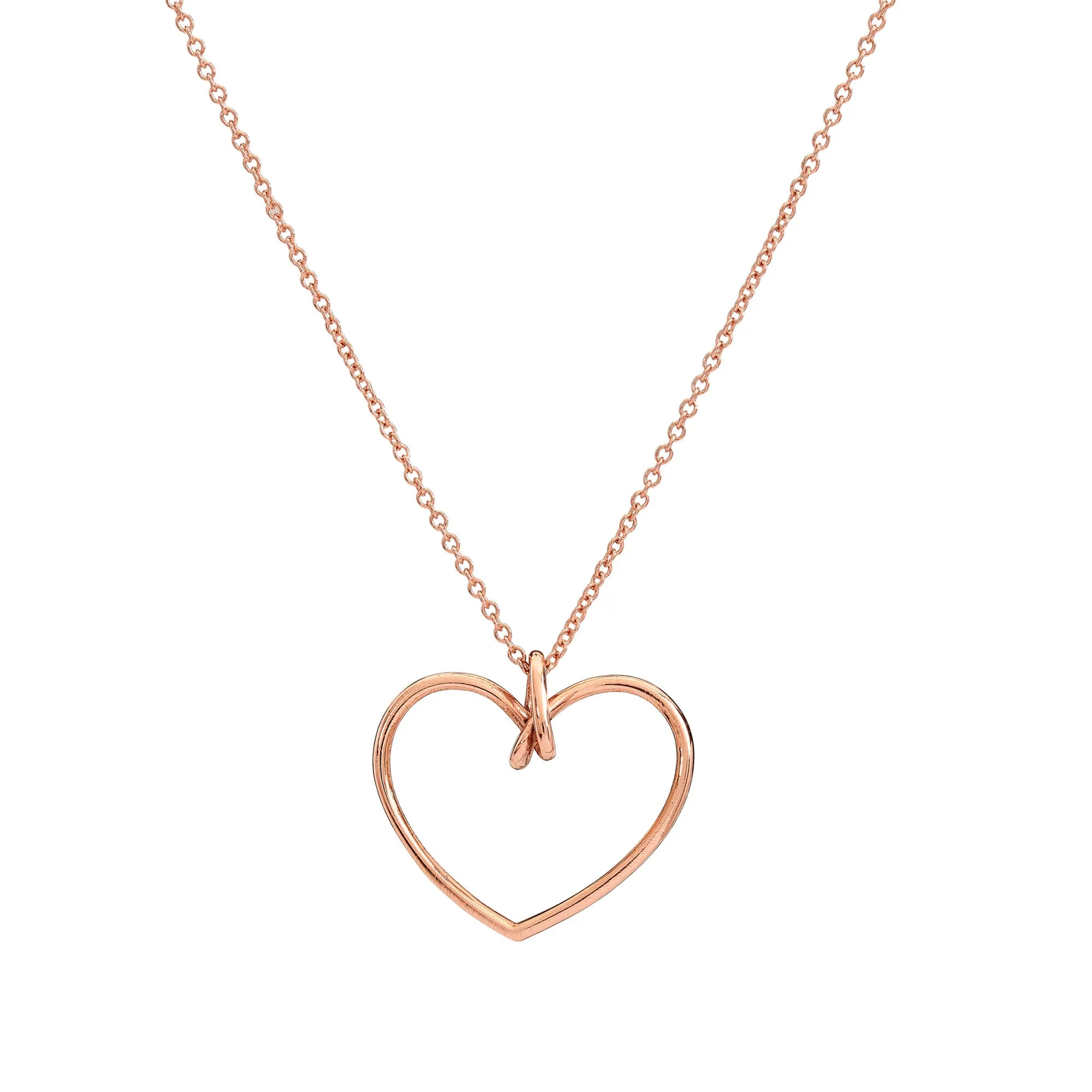 Marco Gerbella Orafi - Collana con cuore a nodo in oro rosa 18kt