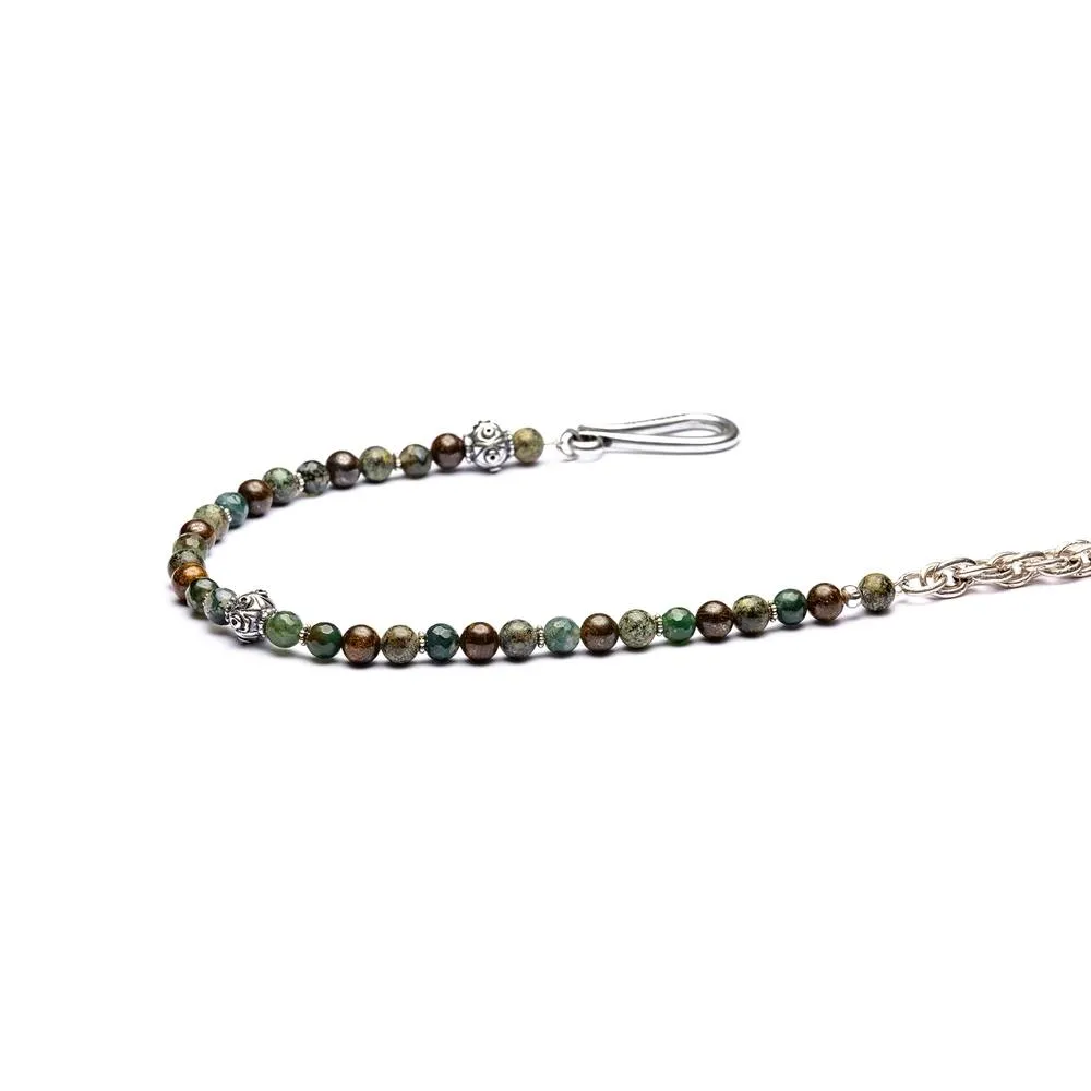 Catena Pantalone Antracite con Pietre Dure Foresta