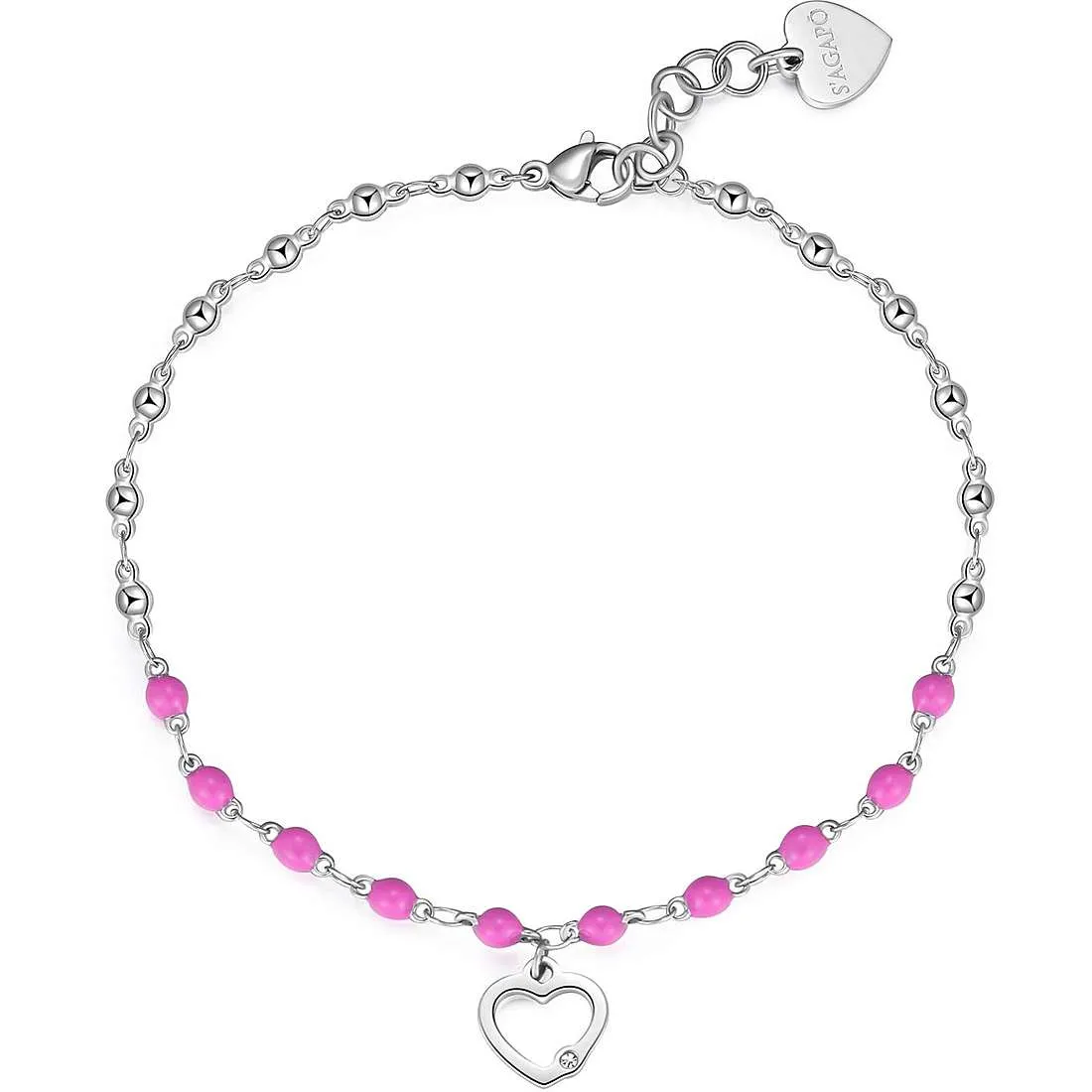 Cavigliera cuore donna gioielli Sagapò Vibes svb17