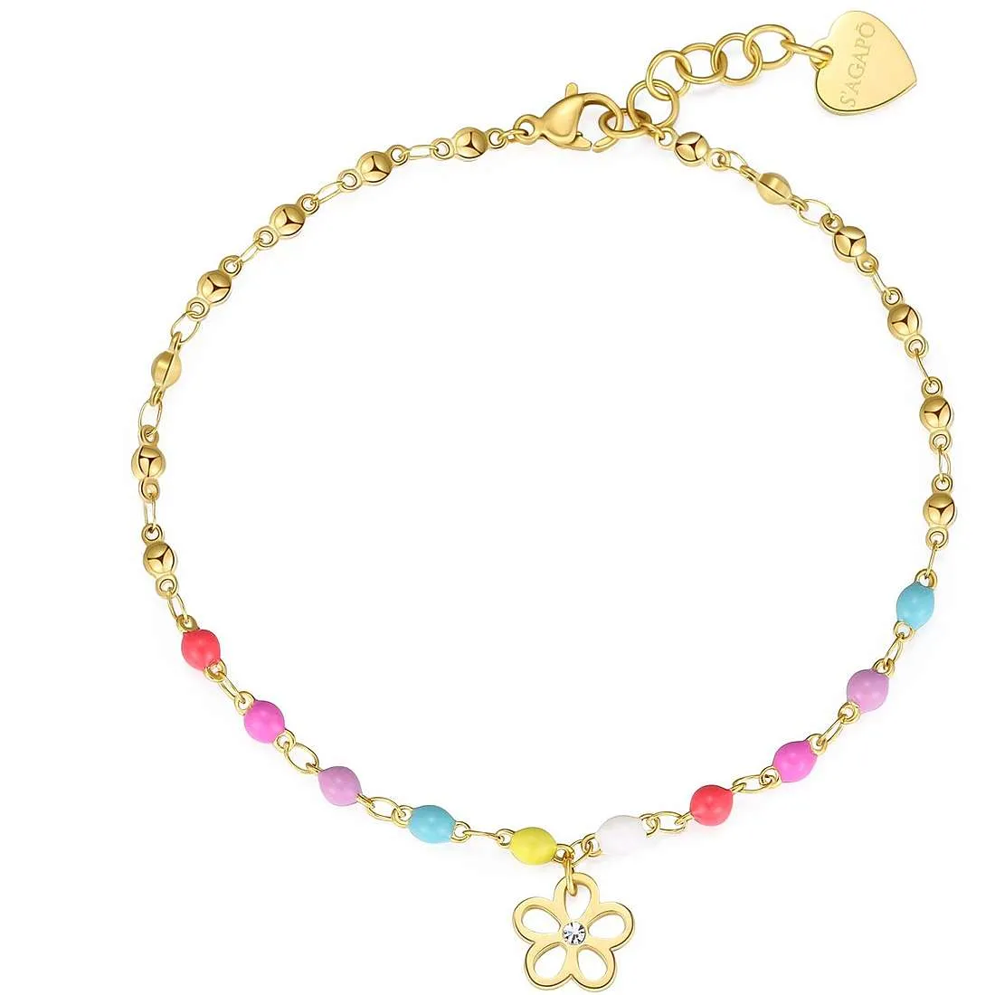 Cavigliera donna fiore gioielli Sagapò Vibes svb47