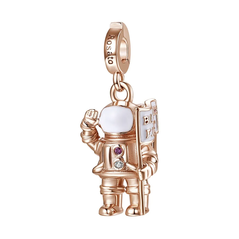 Charm Astronauta Rosato Storie Argento Rosè RZ142