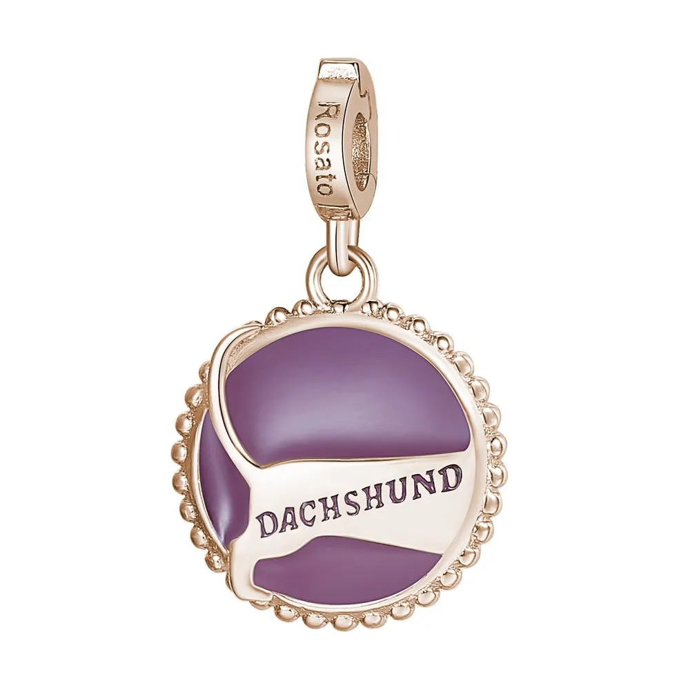 Charm Bassotto Rosato Storie Argento Rosè RZ118