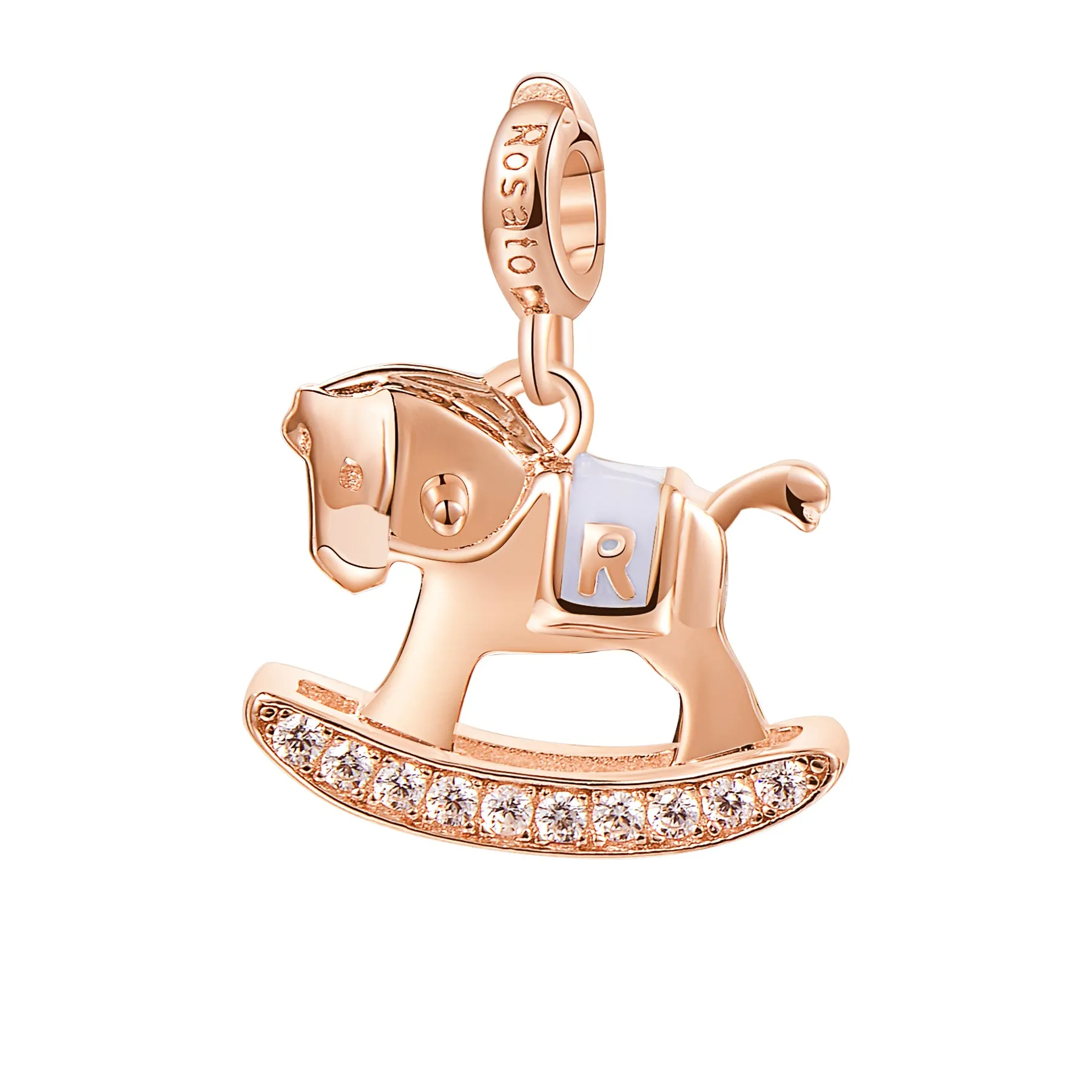 Charm Cavalluccio a Dondolo Rosato Storie RZ026