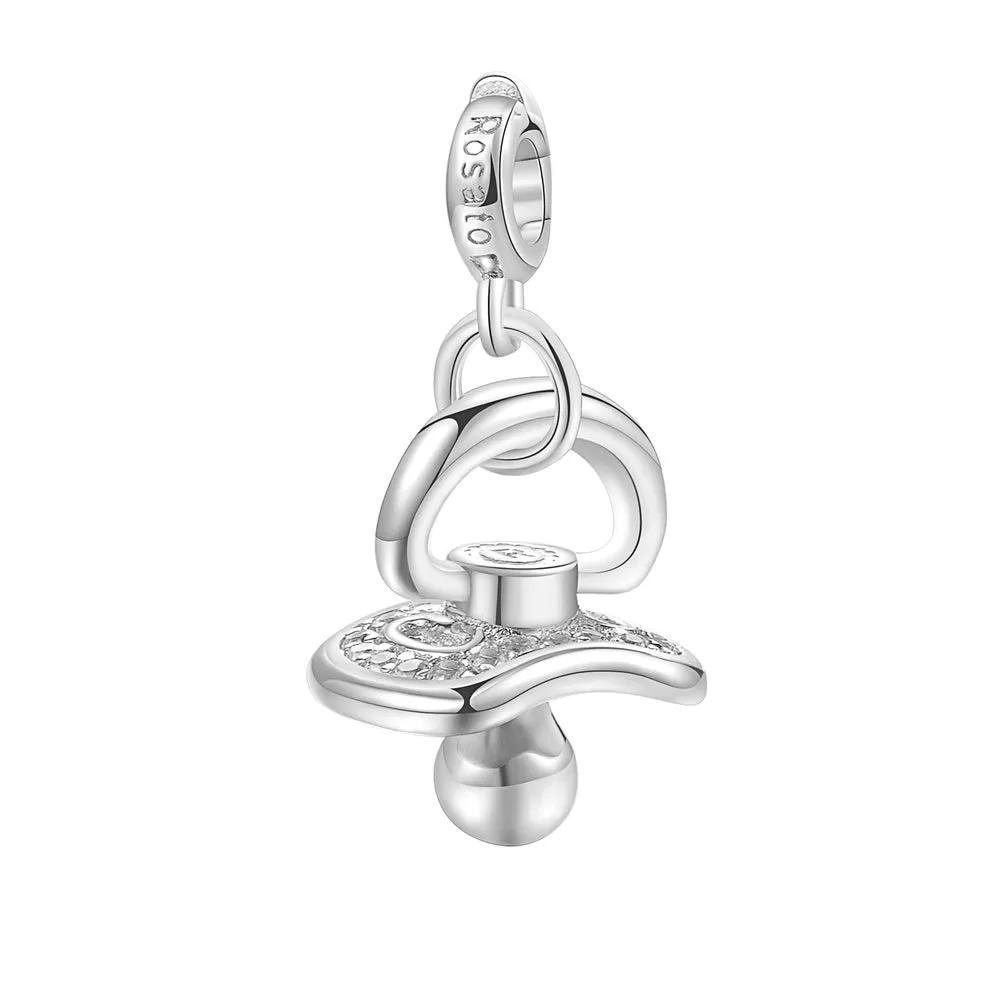 Charm Ciuccio Rosato Storie Argento Zirconi RZ022R