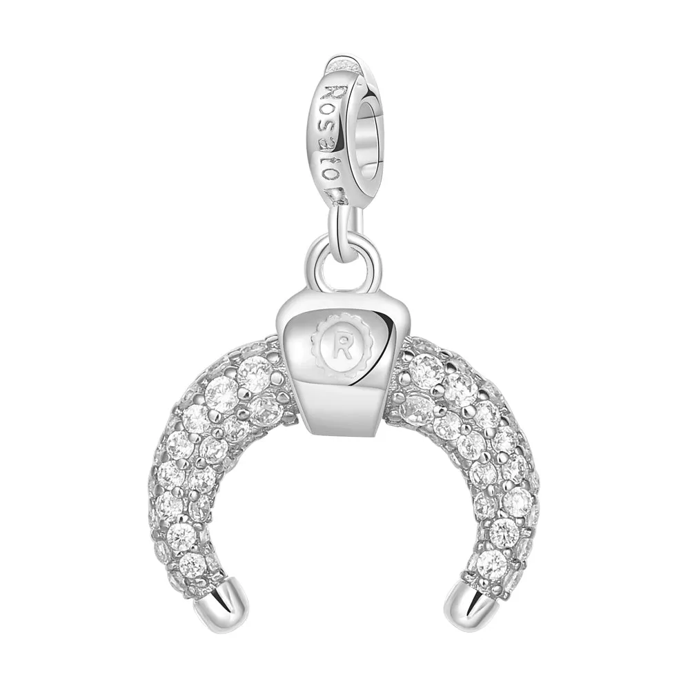 Charm Luna Crescente Rosato Storie Argento RZ011R