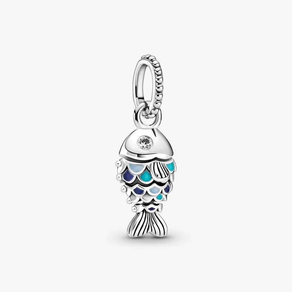 Pandora Charm pendente Pesce con squame blu