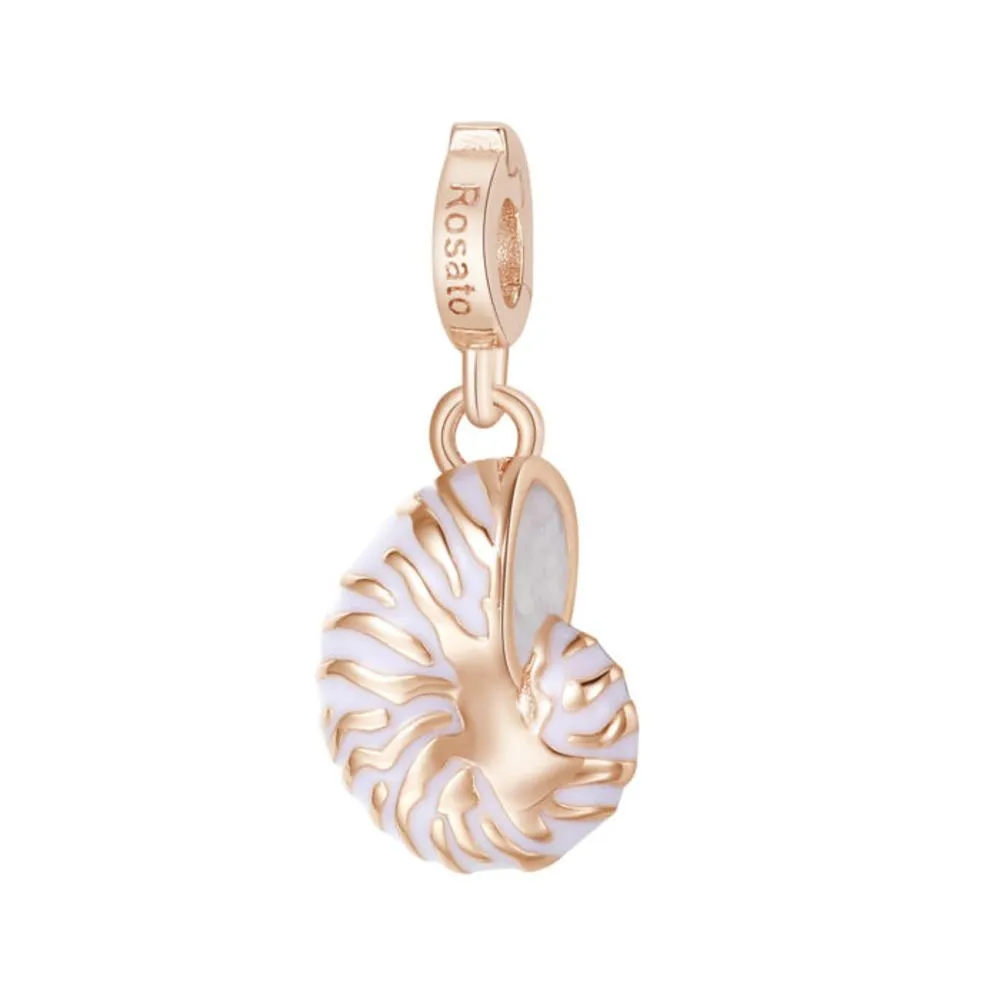 Ciondolo Rosato Conchiglia Nautilus Argento RZ148