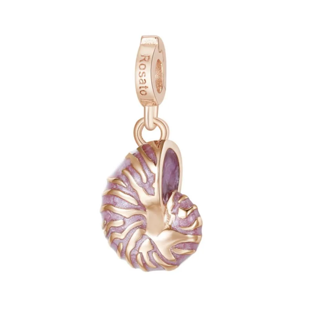 Ciondolo Rosato Conchiglia Nautilus Argento RZ149