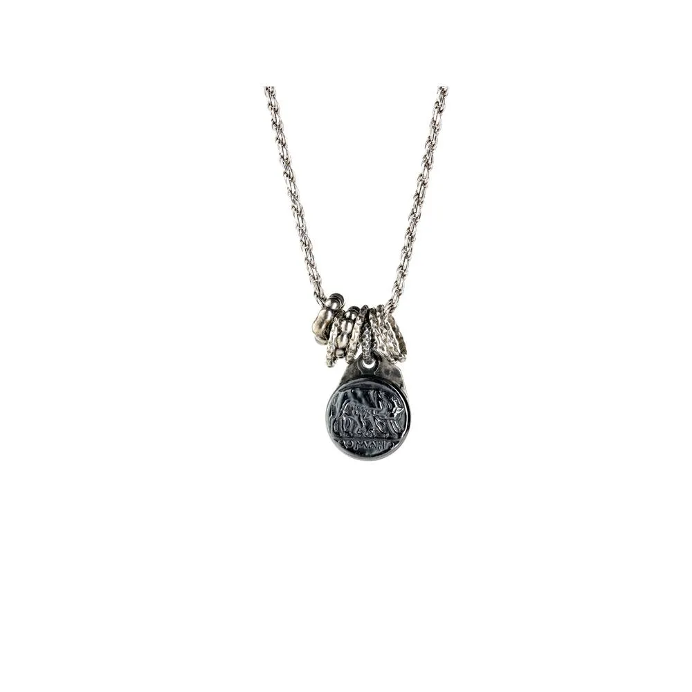 Collana Antracite Argento con Pendenti Nikka