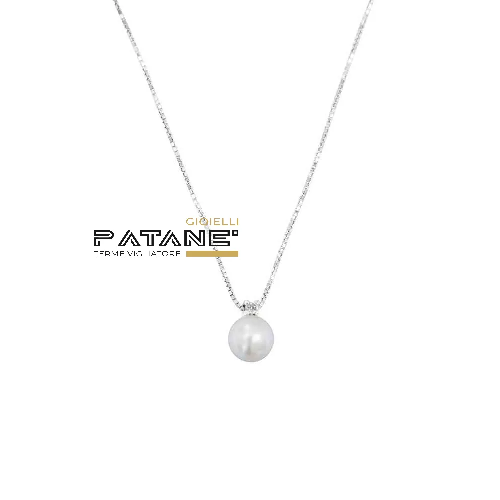 Collana Davite & Delucchi con Perla 5mm e Diamante