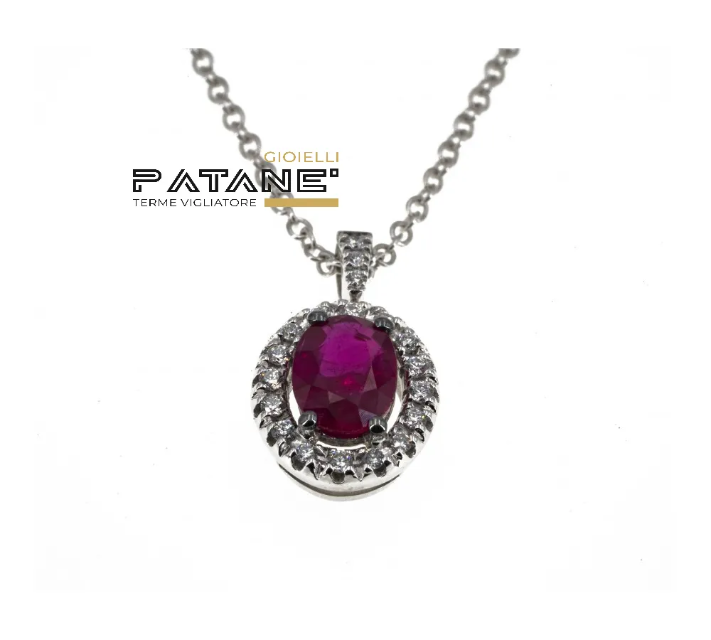 Collana Davite & Delucchi con Rubino e Diamanti