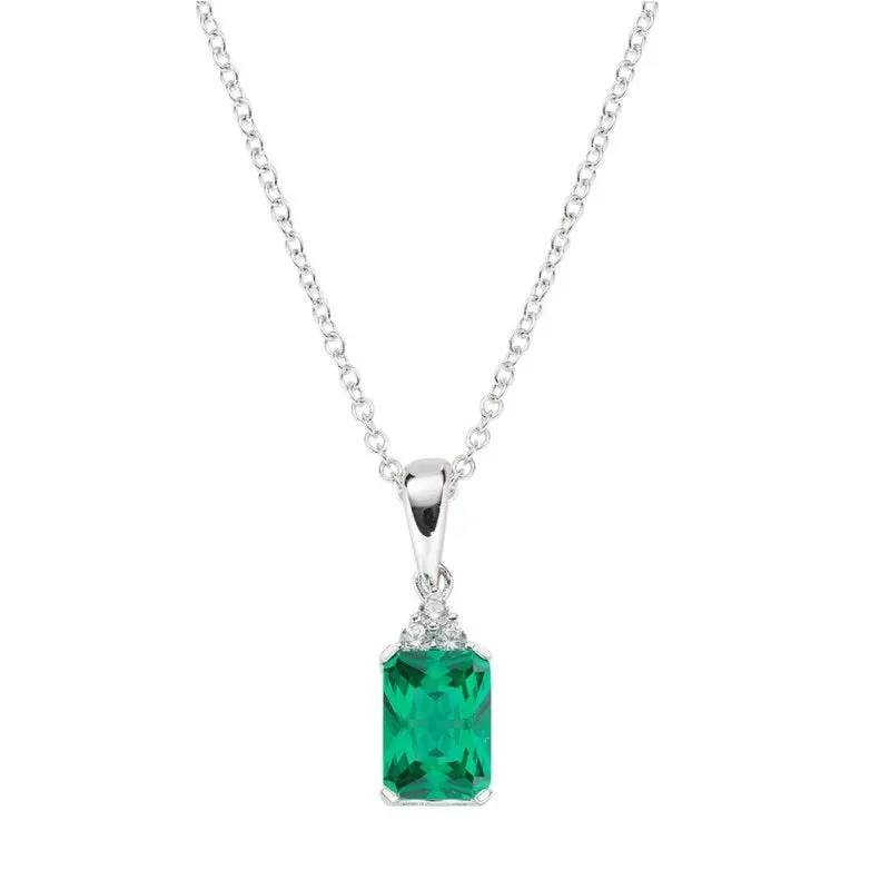 Amen Collana Con Zircone Verde