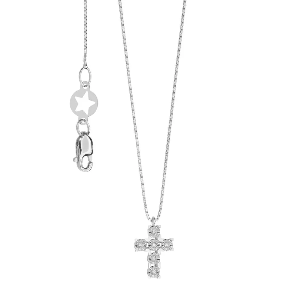Collana Donna Comete Croce Con Diamanti GLB 1555
