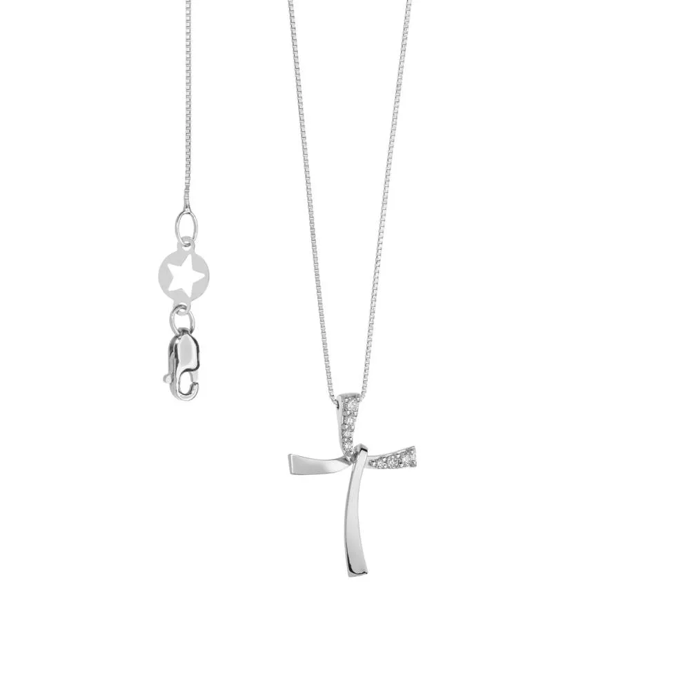 Collana Donna Comete Croce Con Diamanti GLB 1563