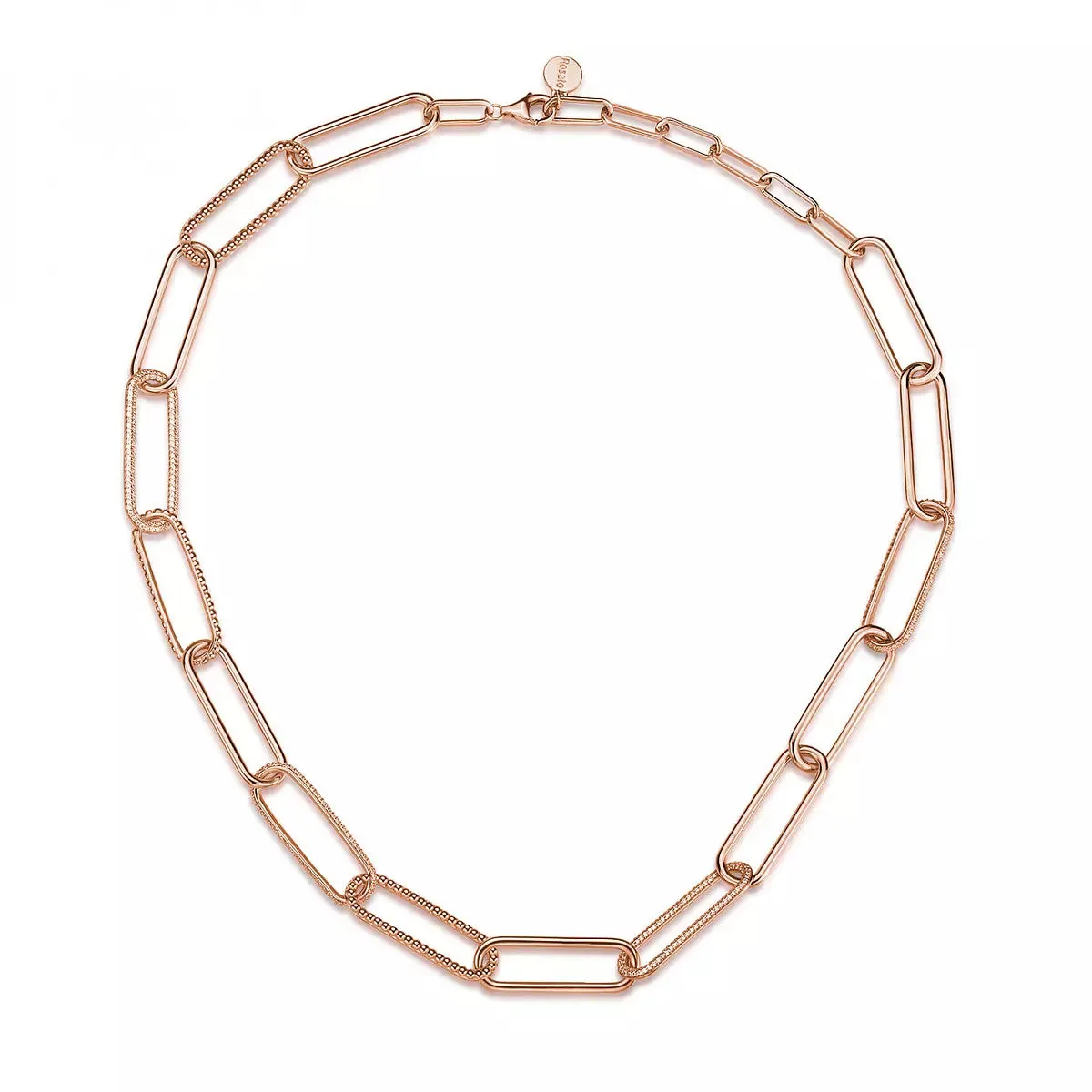 Collana Rosato Bianca in Argento Rosé con Zirconi RZBI07
