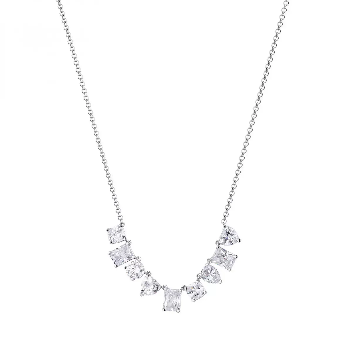 Collana Rosato Gemma con Pendenti in Zirconi RZGE04