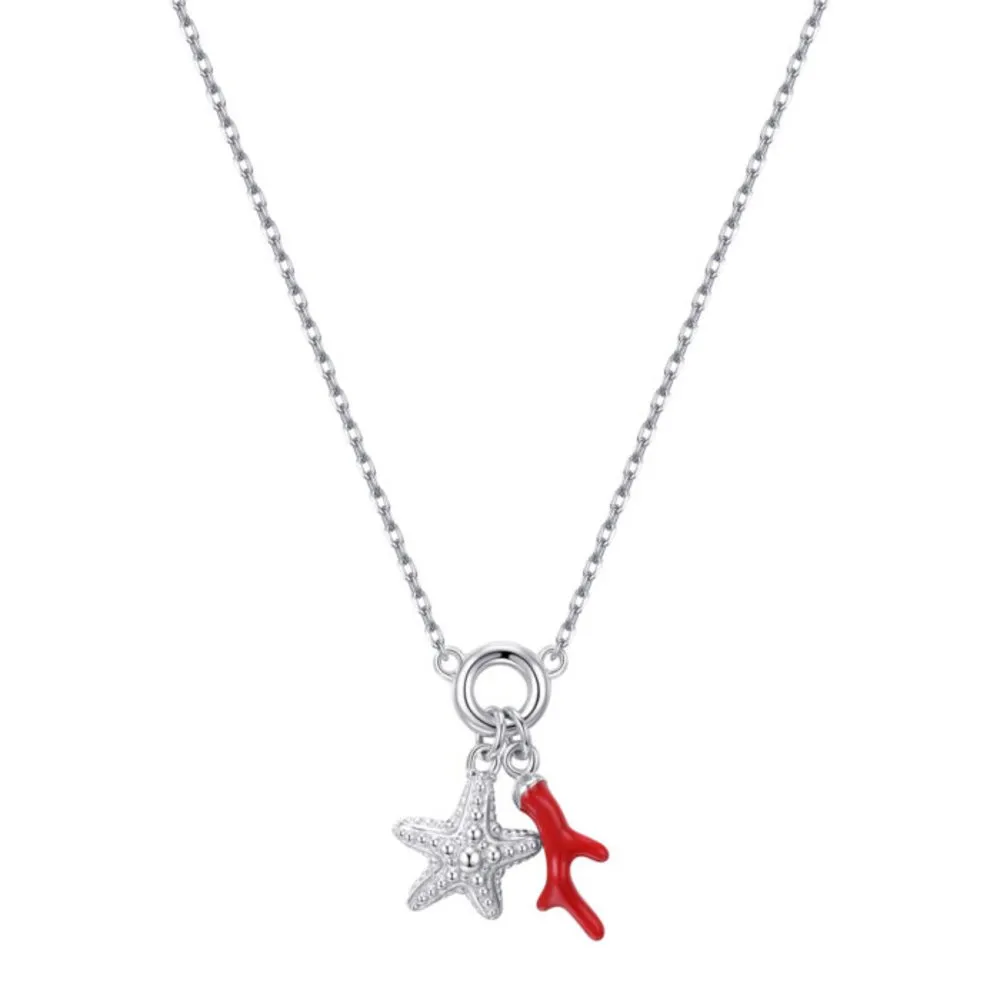 Collana Rosato Simboli Mare in Argento RZC032