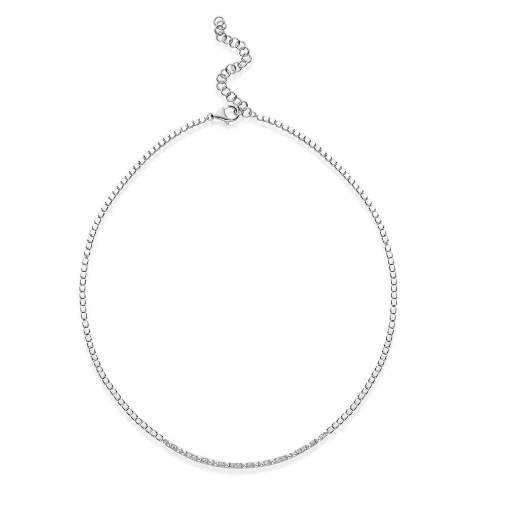 Collana Rosato Tennis Cubica Zirconi RZC038