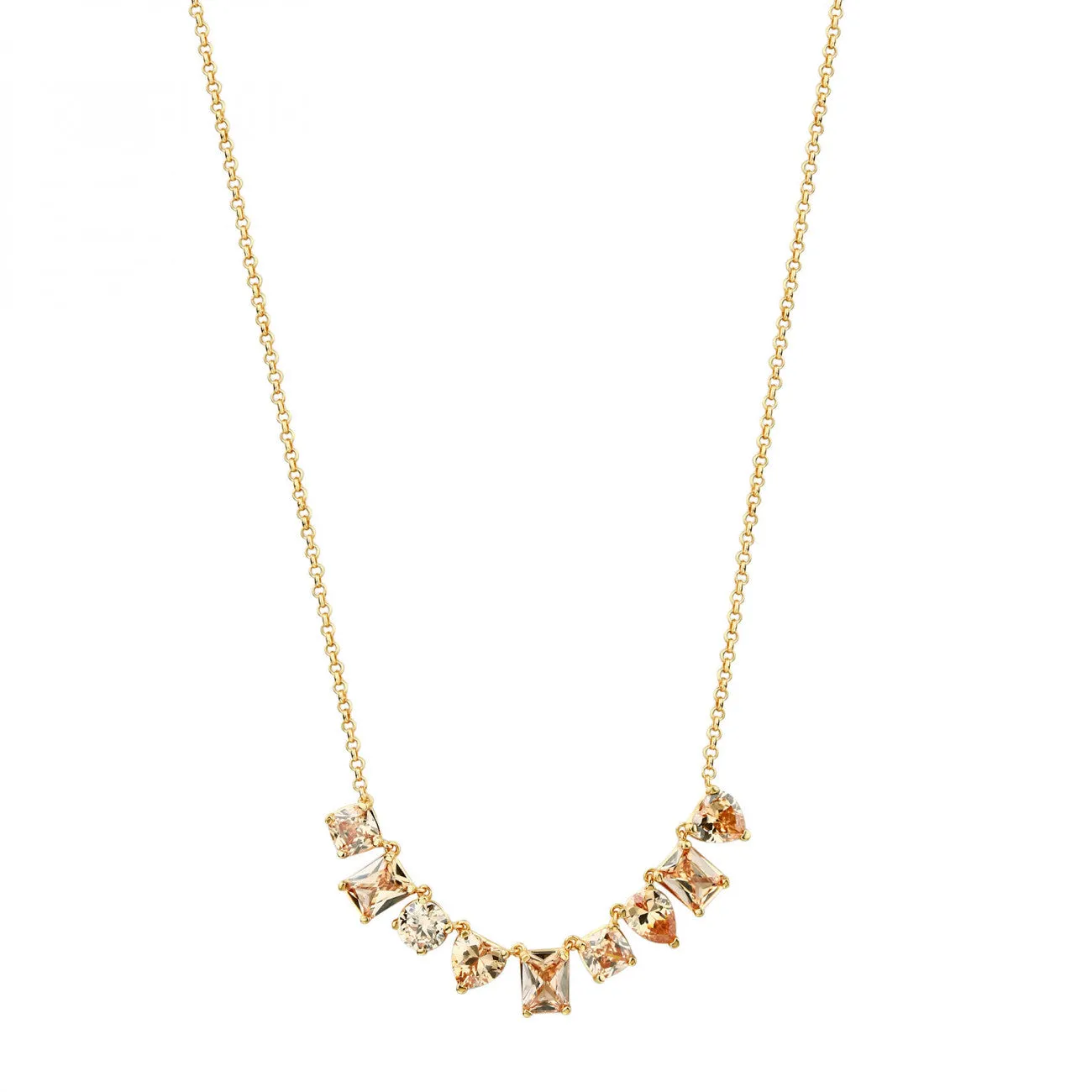 Collana Rosato Gemma con Zirconi Champagne RZGE03