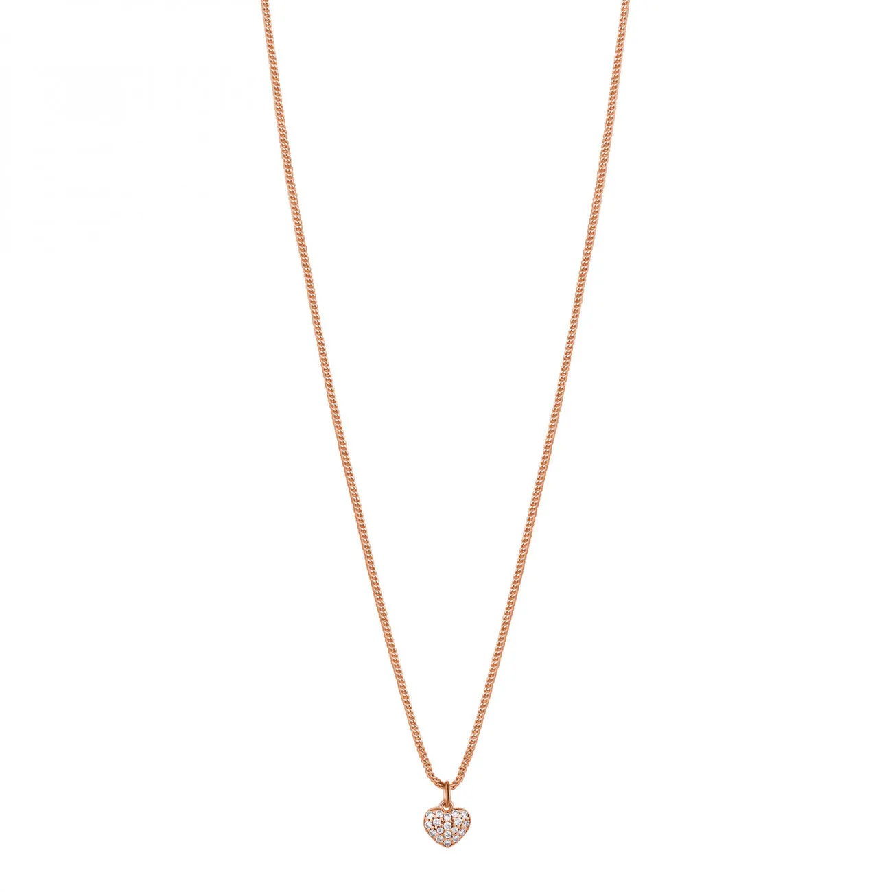 Collana Rosato in Argento Rosé con Cuore RZAL020