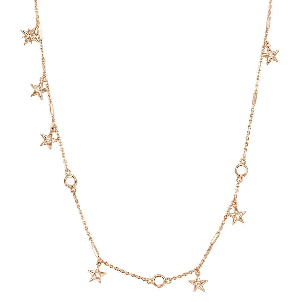 Collana Stelle Rosato Storie Argento Rosè RZC030