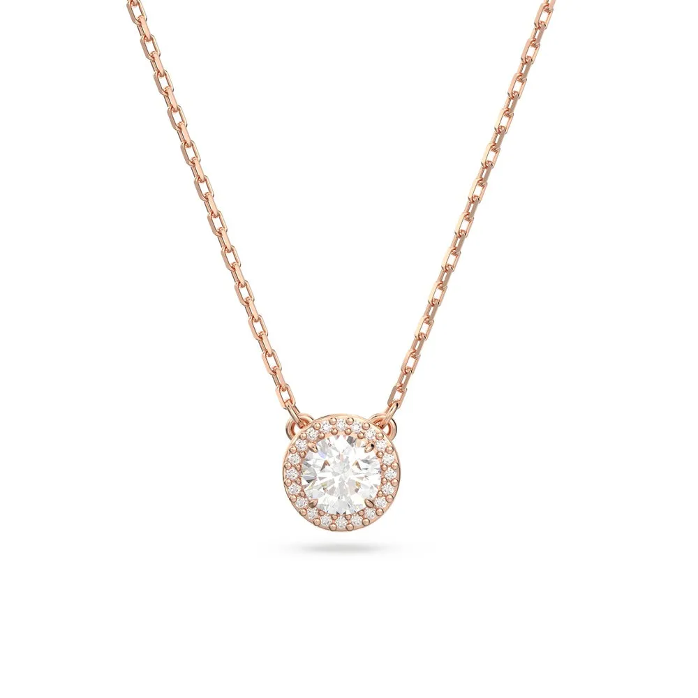 Collana Swarovski Constella Rosé Cristallo Tondo Con Pavé 5636272