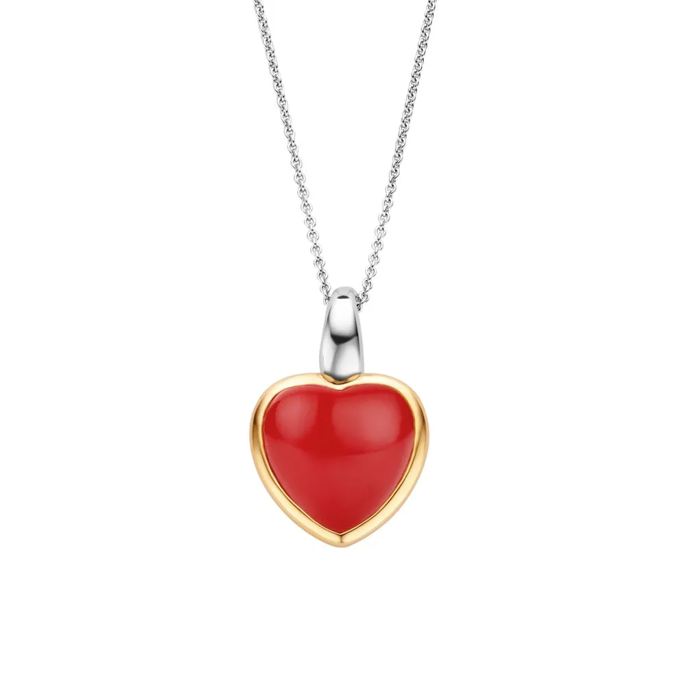 Collana Ti Sento Con Cuore Rosso Corallo 6800CR