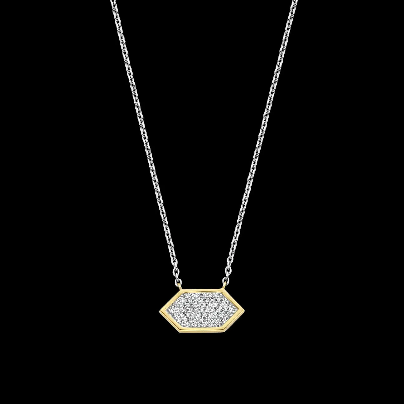 Collana Ti Sento Esagonale con Zirconi 34040ZY