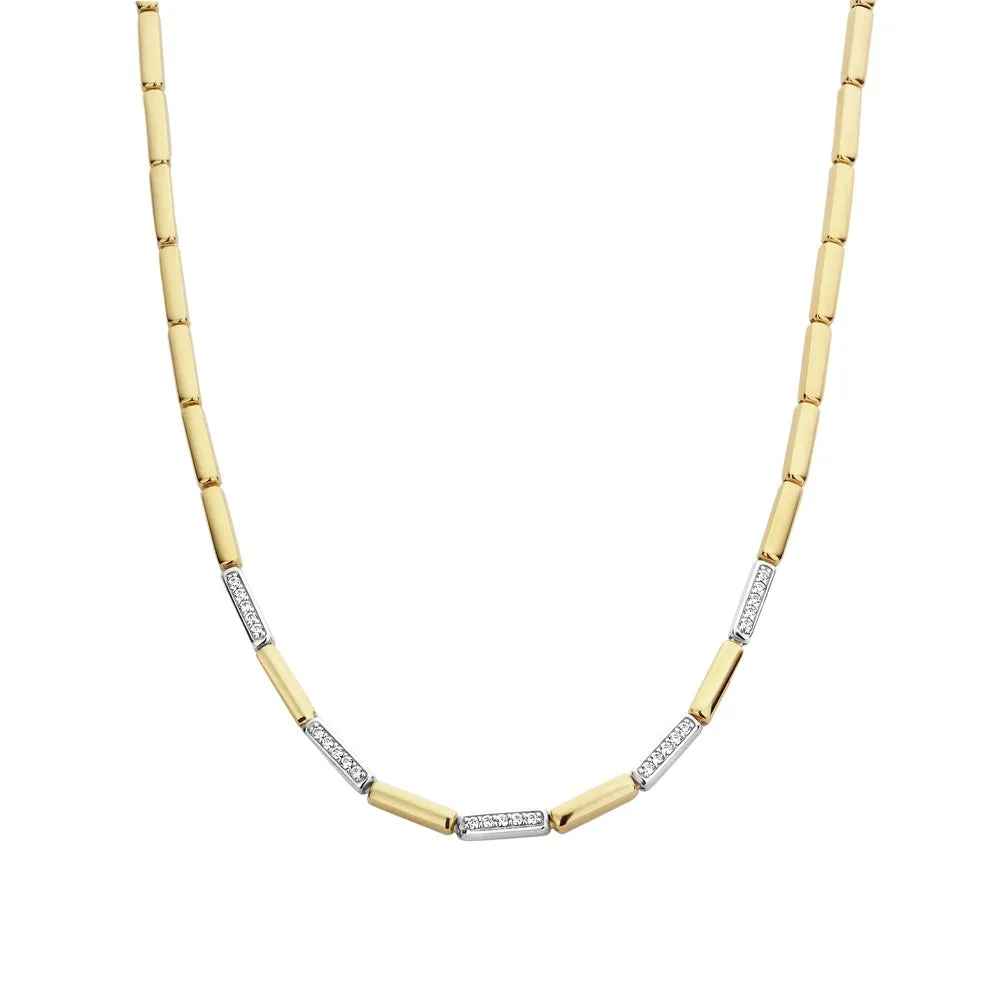 Collana Ti Sento Semirigida Dorata con Zirconi 3997ZY