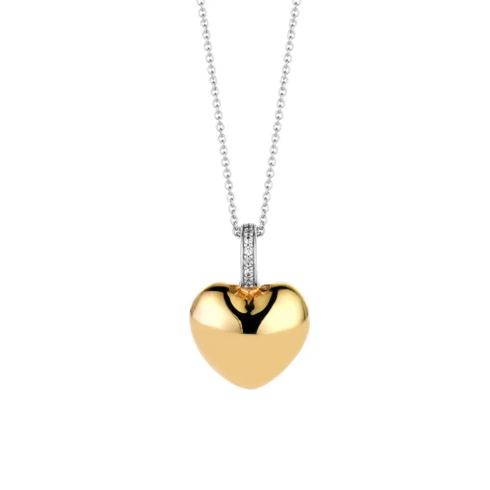 Collana Ti Sento con Cuore in Argento Dorato 6745SY