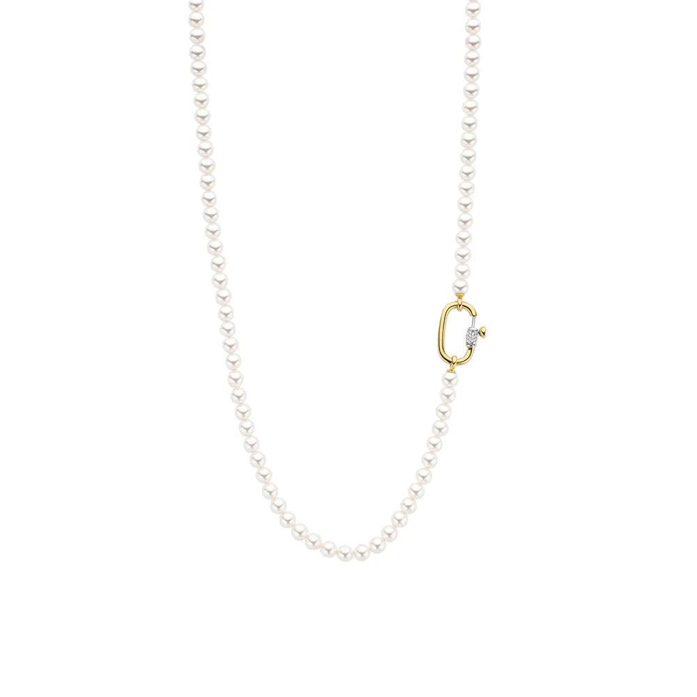 Collana Ti Sento in Madreperla e Argento Dorato 3980PW